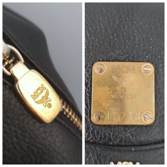 MCM vintage studded leather backpack w/COA EUC - Picture 4 of 11